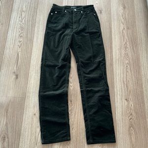 CAMBIO dark green corduroy skinny pants